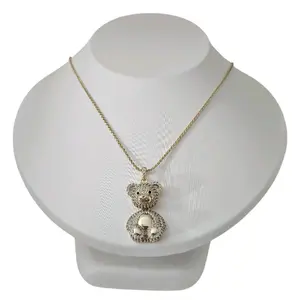 Valdiviajewery #2006 14k Gold Plated Bear Necklace and Pendant High Quality