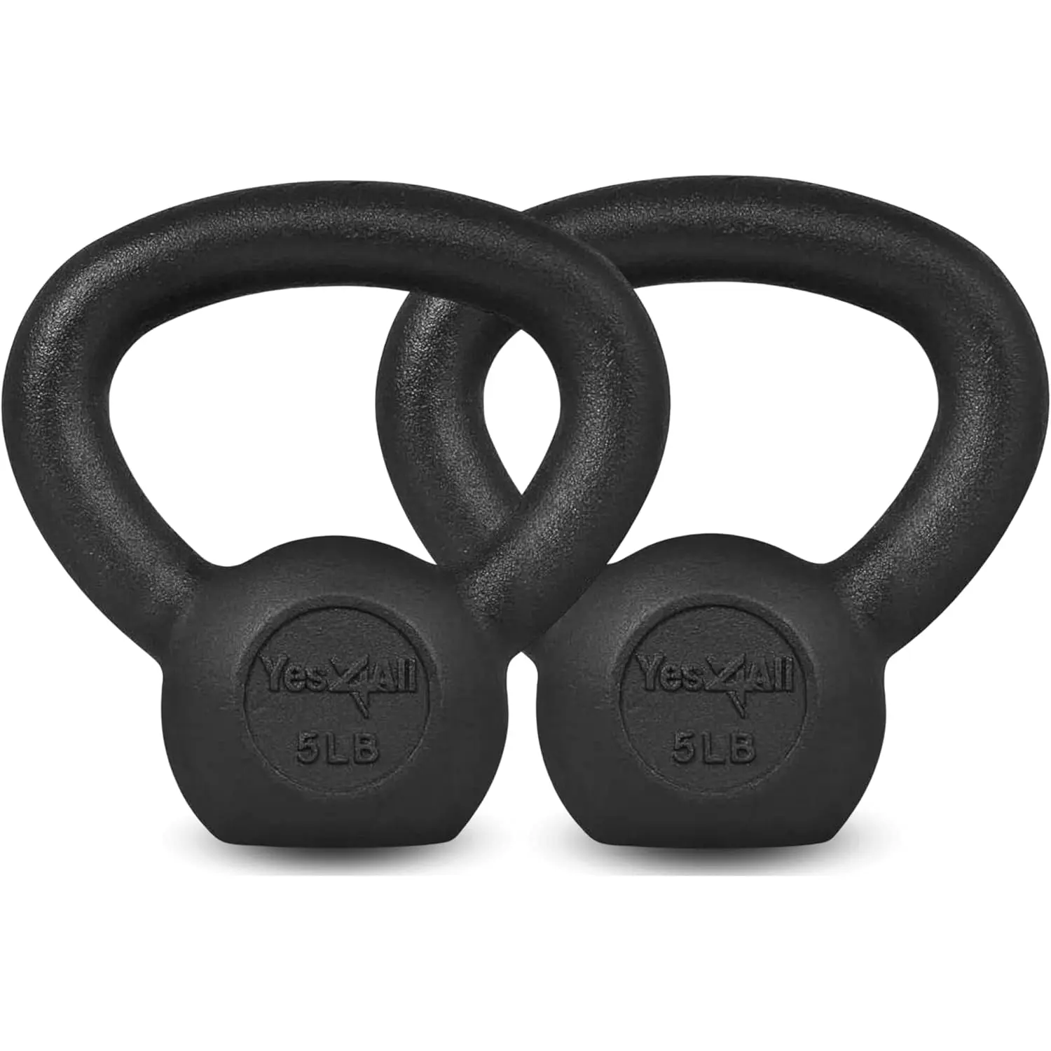 Yes4All 5-80 Lbs Cast Iron Kettlebell for Dumbbell Weights Exercises, Gym, Full Body Home Workout Equipment, Push Up, Grip and Strength Training Yes4All