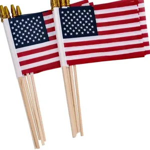 12 Pcs USA Flags - Fourth Of July Sale! Small US Flags/Mini American Flags