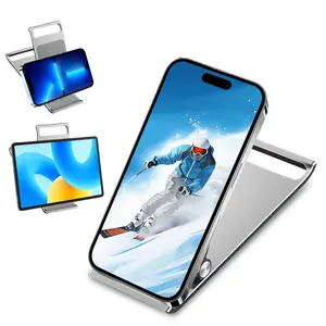 Stainless Steel Adjustable Phone & Tablet Stand for Desk, Foldable 360° Rotating Holder Compatible with iPad Pro/Air/Mini & iPhone 17–12, Ideal for Office, Live Streaming & Video Calls Compact Portable,summerwins