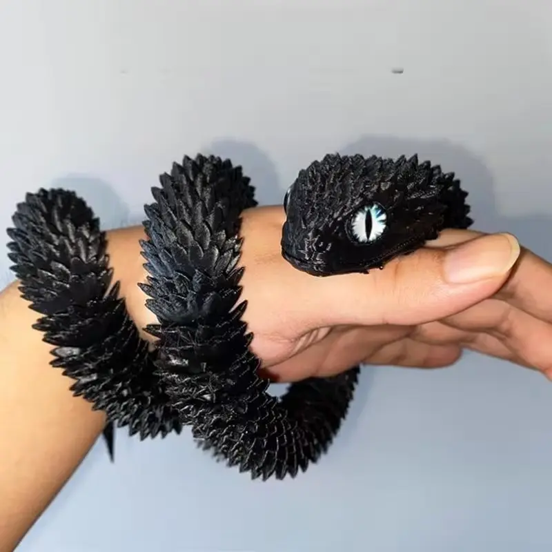 3D Printed Snake Statue, 60cm/23.62 Inch Snake Model Ornament, Decorative Home Ornament, Halloween or Christmas Gift, Movable Joints, Home & Car Decor, Unique Gamer Gift, Decorative Figurines