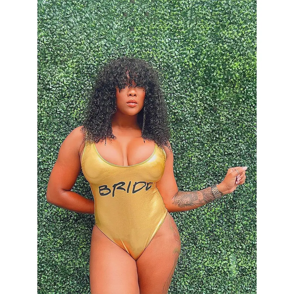 Gold Bride One Piece Swimsuit