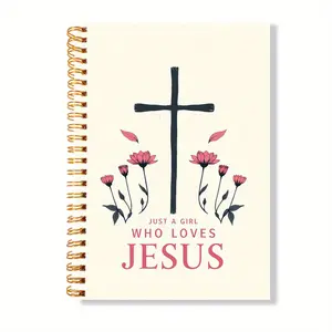 Just A Girl Who Loves Jesus Spiral Notebook for Writing Work College, Devotional Notebook, Church Notes Journal, Daily Devotional Journal, Girly Office Supplies, Friend Gifts, Motivational Positive Journal Notebooks 5.5×8.3in 50 Sheets