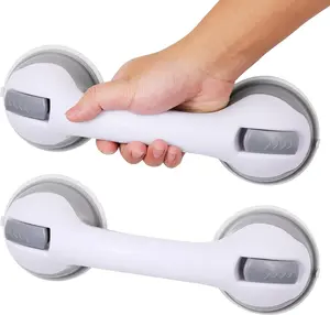12 Inch Heavy Duty Suction Grab Bars for Bathtub - 2-Pack No Drilling Waterproof Shower Handles for Elderly Safety, Removable Bathroom Handrails Fits Tile/Glass/Plastic, Non-Slip Senior Support