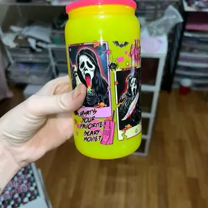 Horror Fans 16oz Libby Cup with Iconic Graphics Perfect for Movie Night