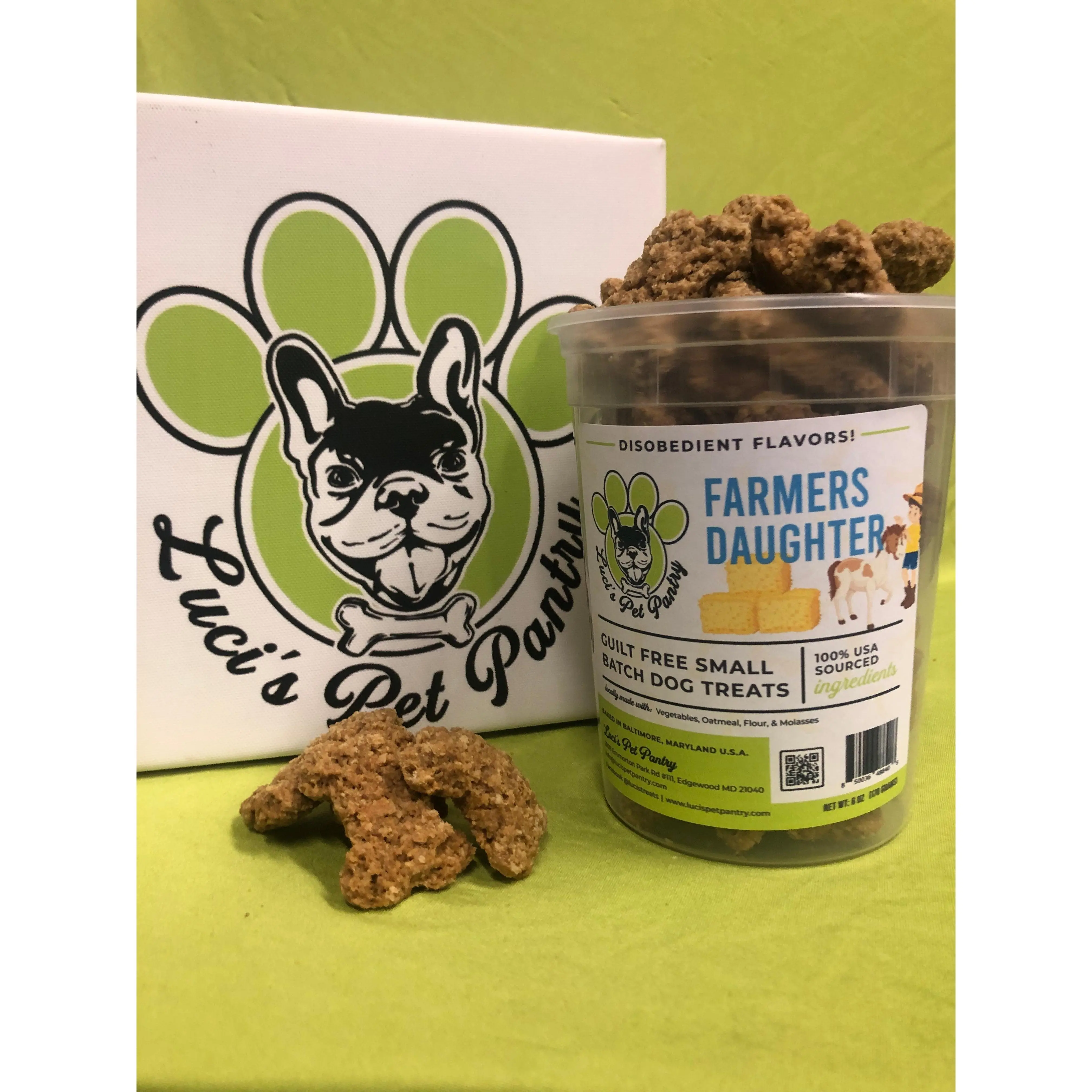 Farmer's Daughter - All Natural "Vegetable" Dog & Puppy Treats - Disobedient Tub of Biscuits