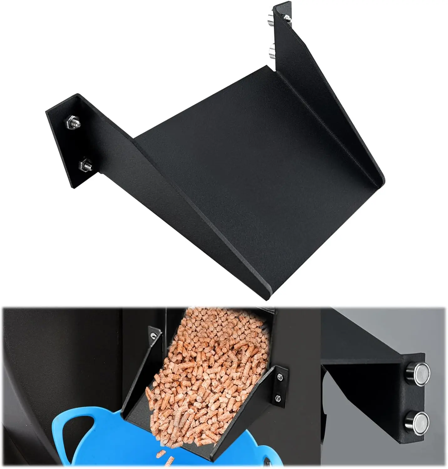 Pellet Helper Chute for Traeger Grills, Magnetic Helper Chute for Grill Smokers, No Need to Pick Up Fallen Pellets, Suit for Traeger, Pit Boss Smokers