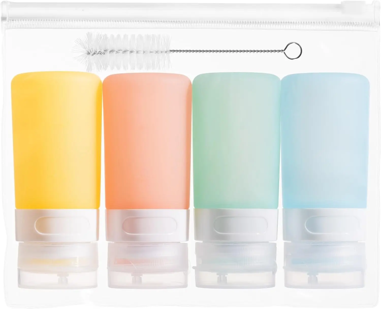 Reusable Mini Silicone Condiment Squeeze Containers - 4-Pack 2oz Leak-Proof Kitchen Seasoning Utensils, Compact Travel-Friendly Meal Prep Squeeze Bottle Drizzlers & Dressing Shakers for Lunch Boxes, Picnics