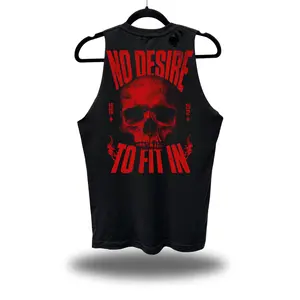 TheDriveClothing Fit In Road Rash Black Tank Top – Women’s Y2K Streetwear Graphic Tank, Oversized Grunge Red Print, Casual Gym Outfit, Festival Top, Unisex 100% Cotton Edgy Fashion