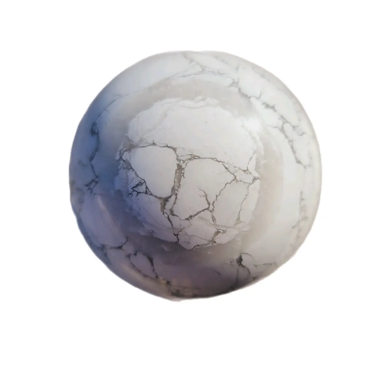 White Howlite Crystal Sphere