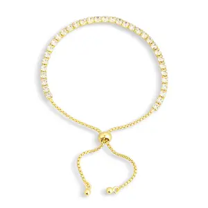 EVRY JEWELS Gold or Silver Plated Women's Hypoallergenic Shine Bright Tennis Bracelet