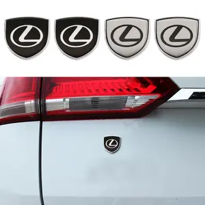 Lexus Car Metal Emblem Sticker, 3D Shield Logo Decal, Car Decals, Trunk Decoration, Waterproof Rust-Resistant, Fits Lexus F Sport Es300 Rx300 Rx350