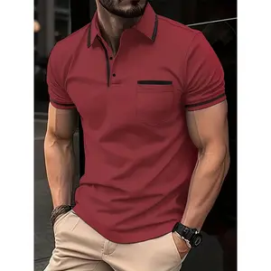 NewBdhjydb Men's Casual Vintage Style Lapel 1/4 Button Short Sleeve Shirt For Men's Fitness Training Golf