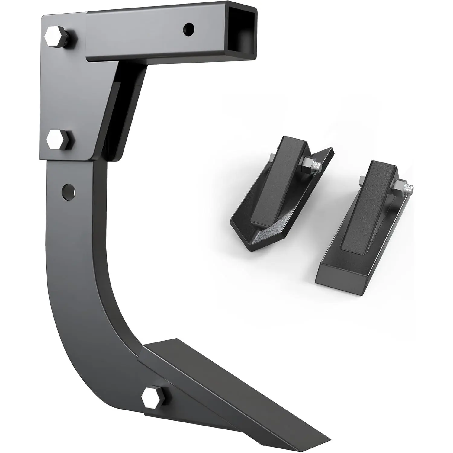 Heavy Duty Hitch Mounted Ripper Trenching Tool - Coated 16-in Rigid Drop Shank, 12.5 to 16.5-in Adjustable Subsoiler Plow, Replaceable Teeth for 2-in Receivers, Parts for Tractor ATV UTV, Ideal for Farmers & Backyard Enthusiasts for Soil Ripping