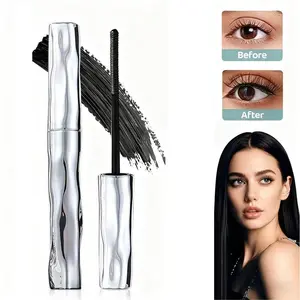Waterproof quick-drying curling mascara - upgraded iron rod mascara, steel tube eyelash primer, long-lasting, no makeup, no clumps, no smudges, can create long, thick, three-dimensional long-lasting eyelashes.