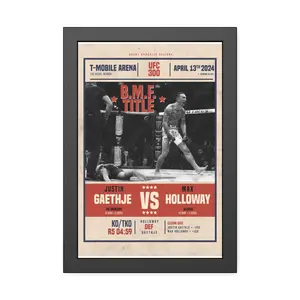 Fight POSTER UNFRAMED, POSTER UNFRAMED, Max Holloway, Justin Gaethje, BMF Title, 300, UFC POSTER UNFRAMED, MMA POSTER UNFRAMED, wall decor, gift for him