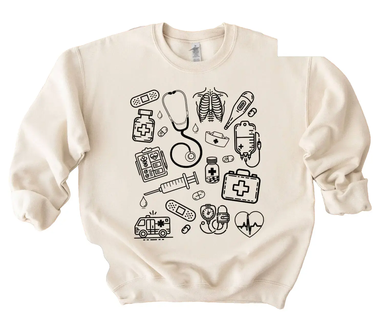 Nurse Shirt, RN Sweatshirt, Medical Sweatshirt, Gift for Nurse Graduation Gift, Healthcare Essentials Sweatshirt, Nursing Gifts Cotton Crewneck