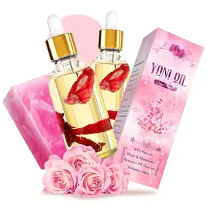 Yoni Soap Bars & 2PCS Natural Yoni Oil Set, Natural Yoni Oil  Wash for Women Feminine Wash Vaginial Deodorants pH Balance, Eliminates Odor