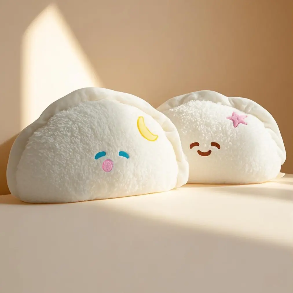 45cm Unisex Bao Dumpling Plush Doll - Flannel-Cotton Material, PP Cotton Fill, Soft Soothing, Sleeping Cushion Pillow, Kids' Birthday Gift