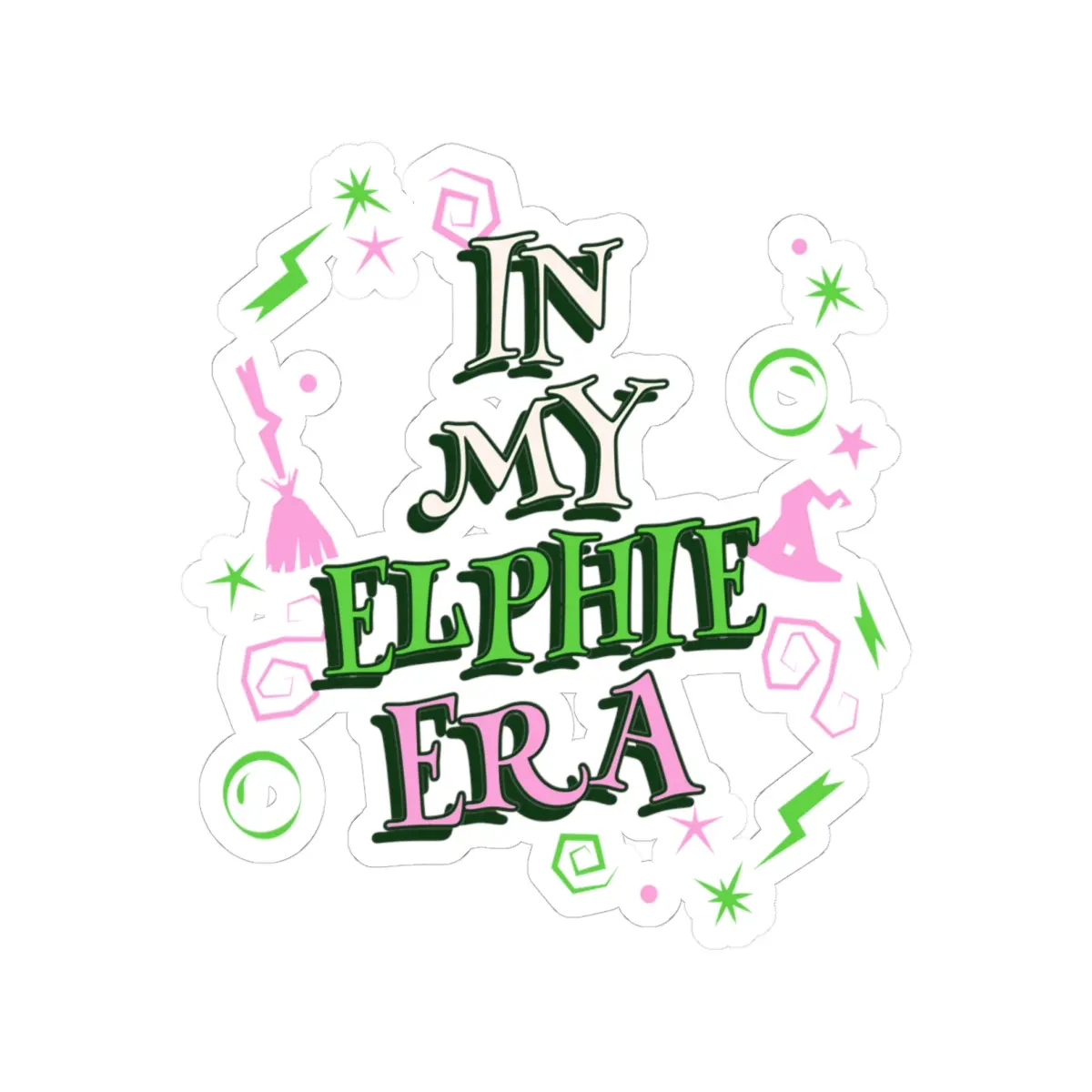 Wicked Inspired - In Elphie Era - Wicked Stickers -  Broadway Stickers - Gifts For Theater Lovers -  Kiss-Cut Stickers
