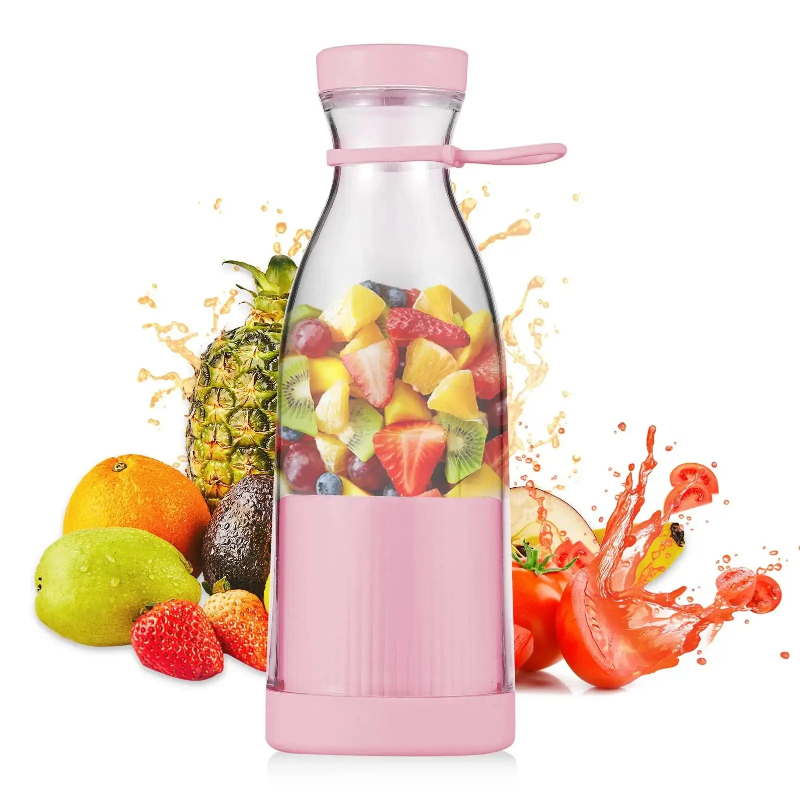 Portable Smoothie Blender, Fresh Juice Personal Blender, 420ml USB Cordless Portable