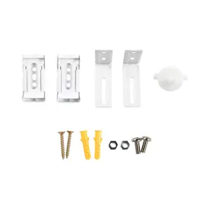 Plain Cordless Roman Shade Bracket Sets Pack of 2 Inside & Outside Mounting Brackets with Spacers Anchors and Screws