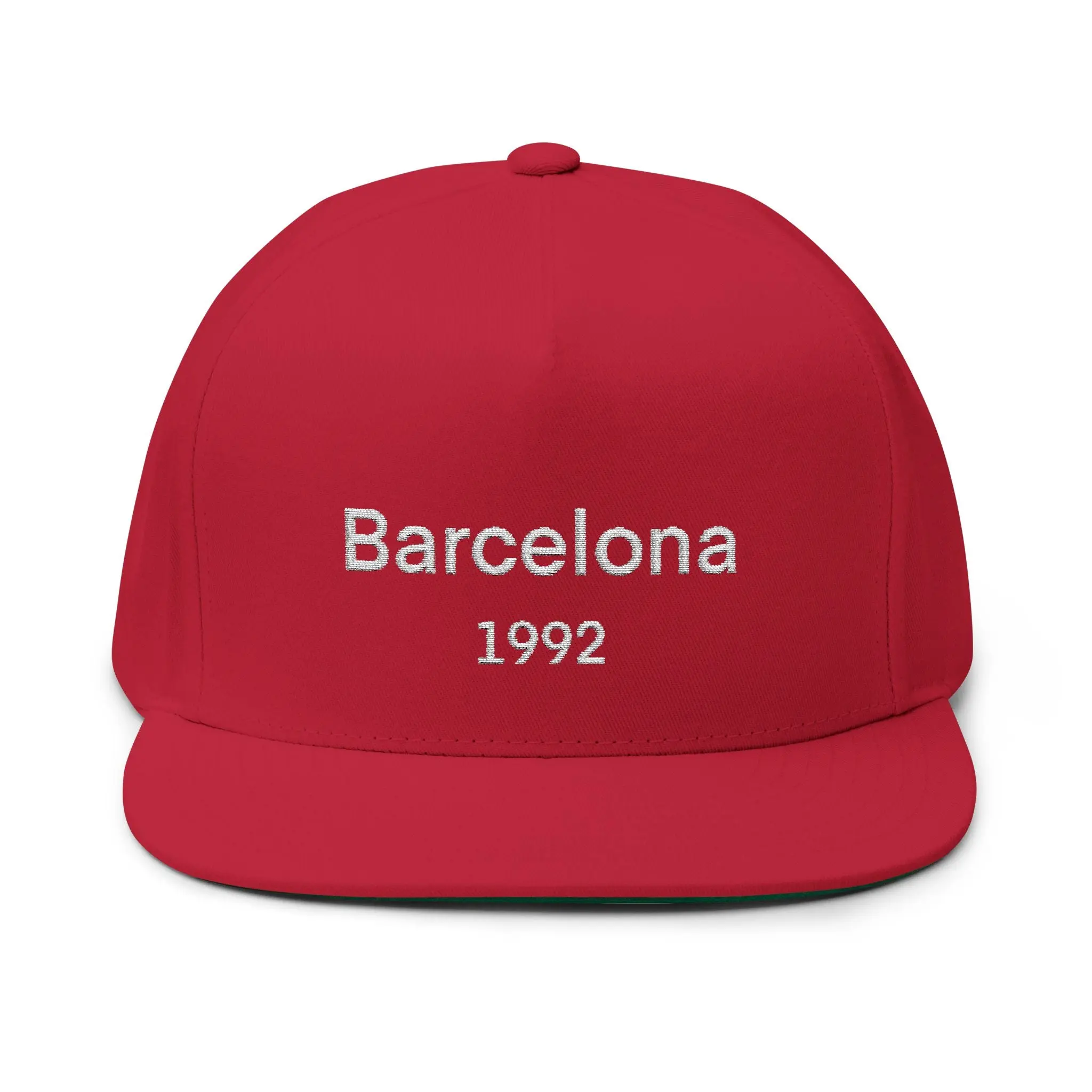 Vintage Barcelona Embroidered Flat Bill Cap