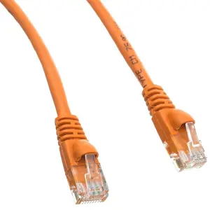 CableWholesale  Cat6a Orange Ethernet Patch Cable Snagless Molded Boot 500 MHz 7 foot