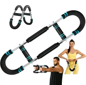 Adjustable Power Twister Arm Trainer, 60-100lb Strength Training Equipment for Chest & Arm Workouts, Snap-On Detachable, Compact Portable Home Workout Gear for Home & On-the-Go Fitness