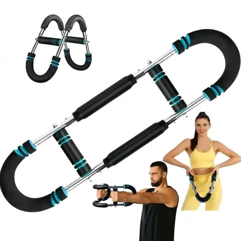 Power Twister Arm Trainer - Compact Portable Home Workout Gear, 60-100lb Adjustable Resistance, Detachable Bar, Home Workout Equipment, Strength Training Equipment, Portable Design, On-the-Go Training Accessory for Fitness Enthusiasts