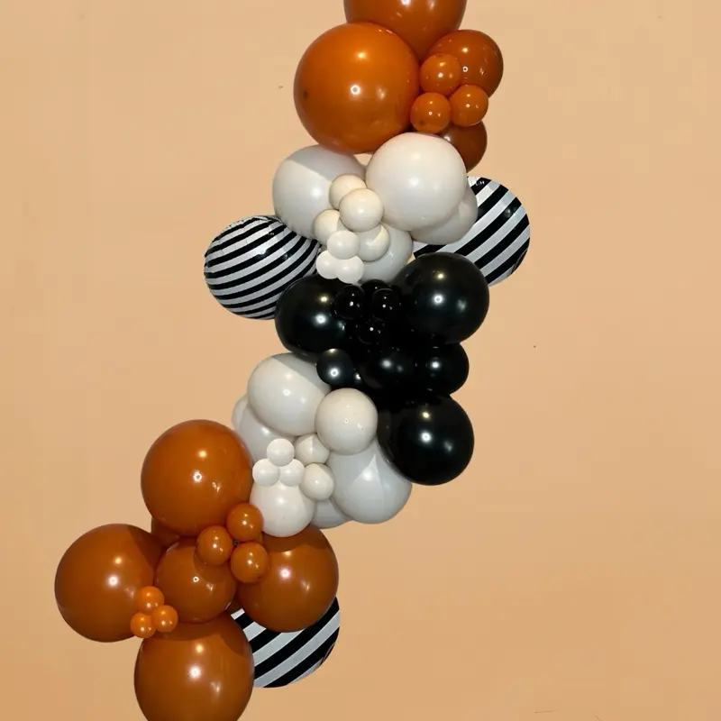 Spooktober Balloon Garland Kit - Orange Black & White Balloons for Halloween Decorations