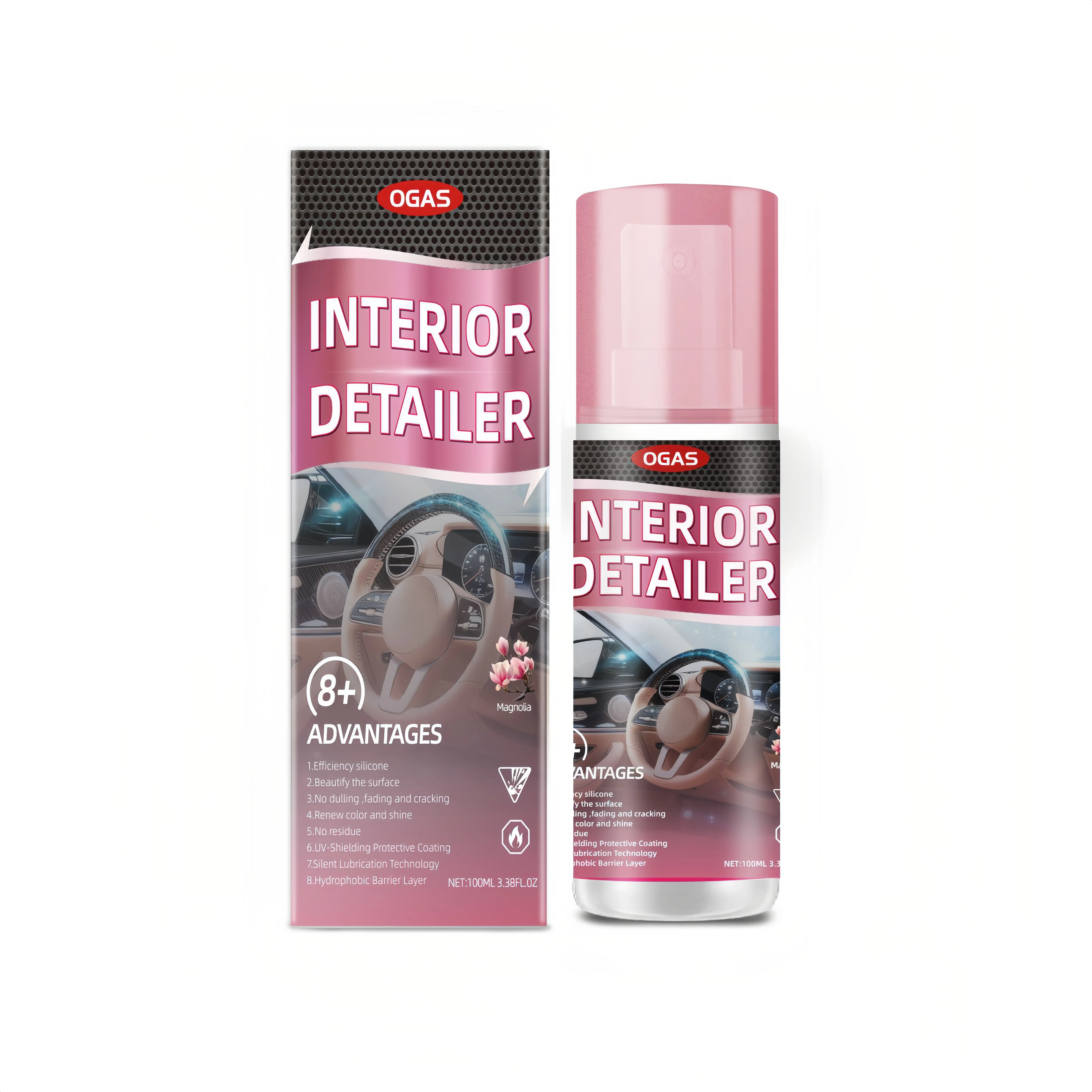 CarTekard Interior Detailer Restorer Polishesfor Leather Ultimate Protection for Vinyl, Rubber, and Plastic Surfaces Car Interior Detailer and Protectant Car Interior Maintenance & Cleaning, Non-Greasy, Satin Finish