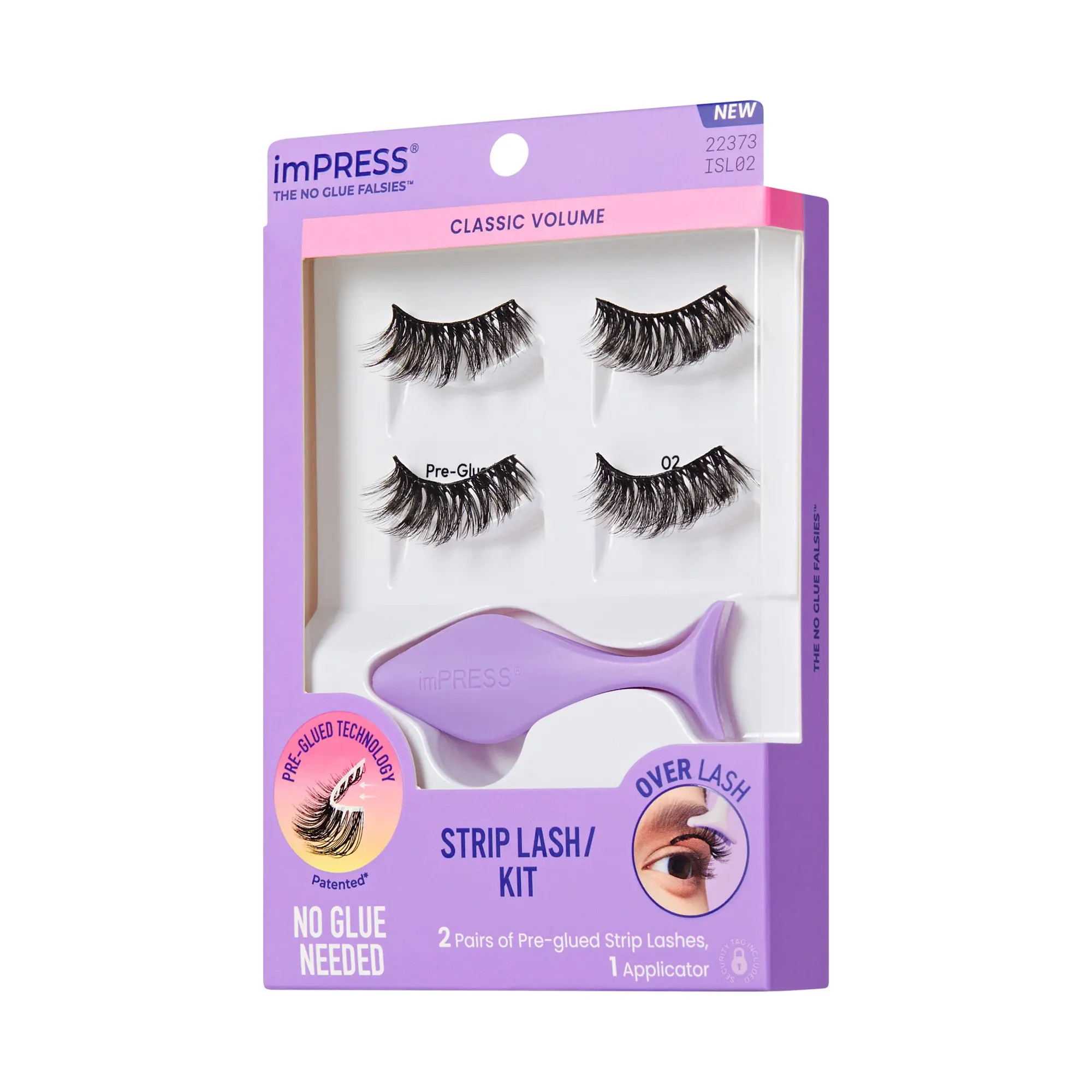Impress Falsies Pre-Glued Strip Lashes Kit - Classic Volume