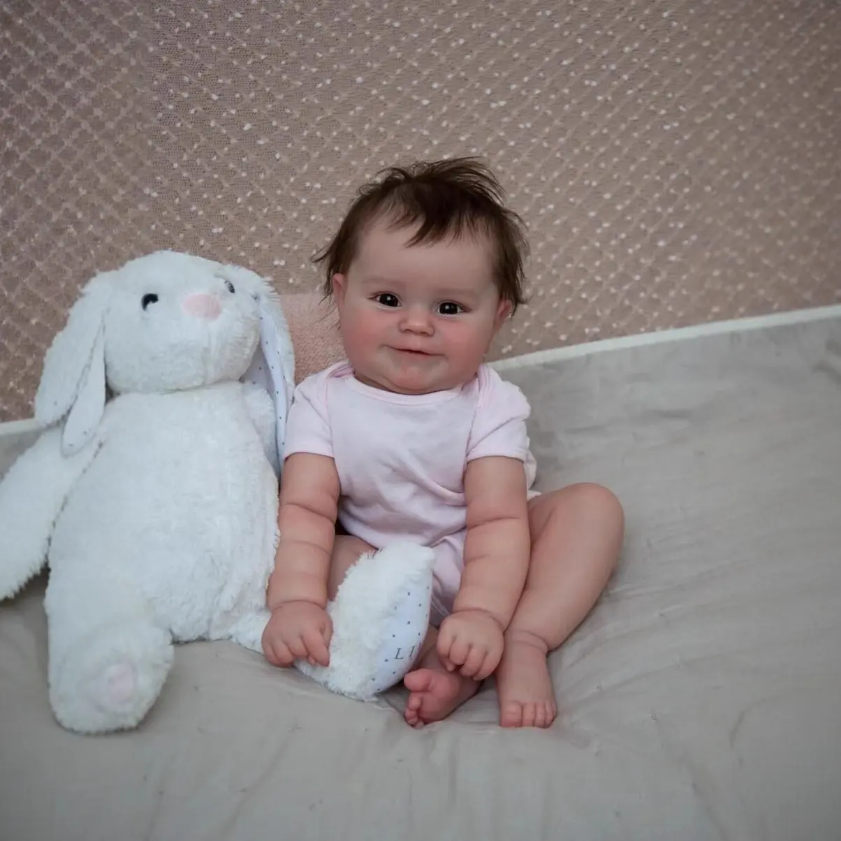 20inch Realistic Rooted Hair Sweet SmileLifelike Reborn Baby Doll for Bathing FullBody Vinyl Made Anatomically CorrectNewborn Girl Doll Soft Doll with Accessoriestoddler Gift Set with Accessories