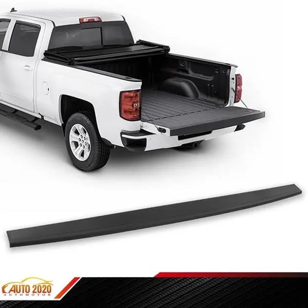 Fit For 2014-2019 Sierra Silverado Black Tailgate Cap Molding Top Protector Trim