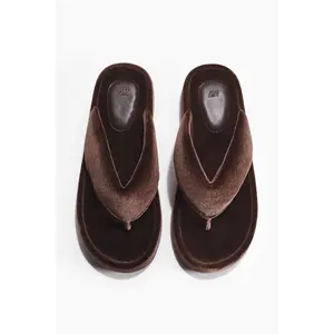 H&M Velour flip-flops