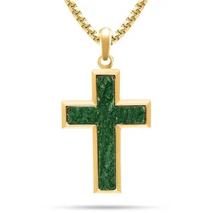 Jade Cross Pendant Necklace