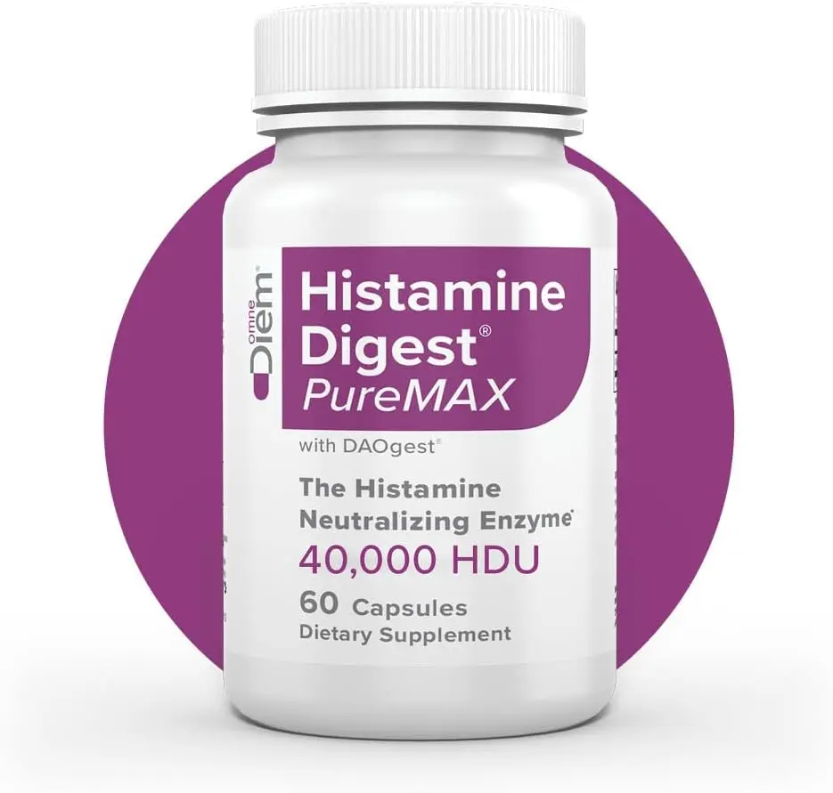 Omne Diem Histamine Digest PureMAX with DAO - Diamine Oxidase Supplement for Food Related Histamine Intolerance (60)