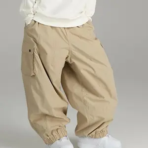 Winter ski pants, loose, waterproof, windproof, men's and women's snowboard pants, outdoor sports, multi pocket, men's casual skiing suit, slim fit