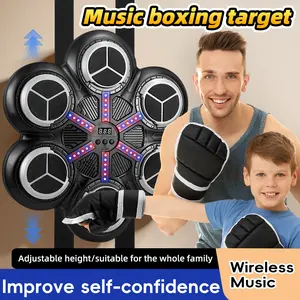 Bluetooth-compatible Smart Music Boxing Machine, Hanging Reaction Sandbag Punching Bag, Home Fitness Stress Relief, Includes Gloves & Charging Cable, Music Boxing Target