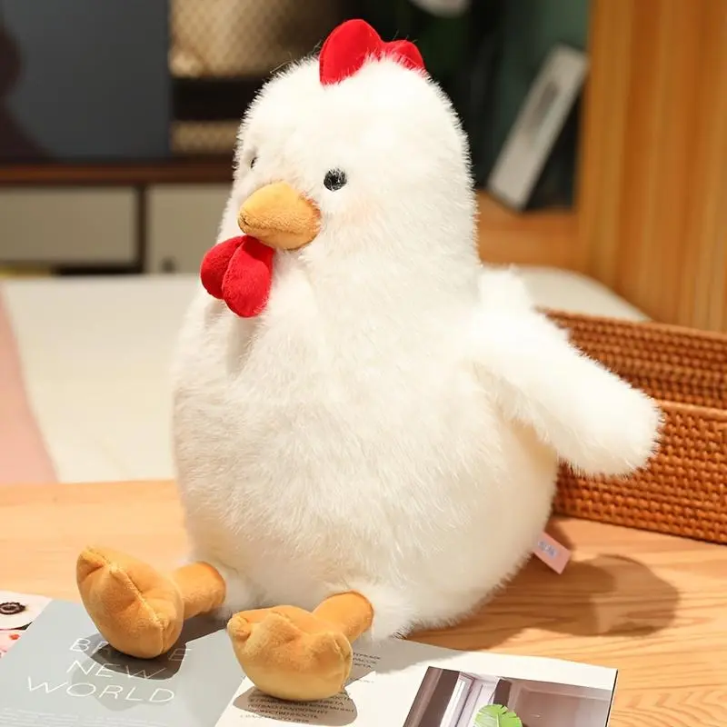 30.0cm/11.81in Unisex Whimsical Chicken Plush Toy - Soft Stuffed Realistic Rooster Doll, Animals & Nature Themed Room Decor, Birthdays and Christmas Gift