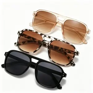 4pcsModern Fashion Sunglasses Trendy Tinted Lenses Square Frame Eyewear Classic Outdoor Glasses for Unisex