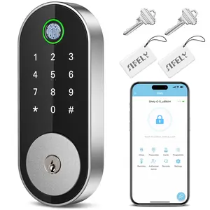 Fingerprint Smart Deadbolt with Keypad – Keyless Entry Lock for Home, Apartment, Office, Airbnb, Rental, Kids & Seniors, App & Code Access, Auto-Lock, Easy DIY Install, Compatible with Alexa & Google