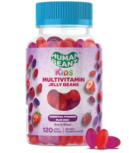 Multivitamin Jelly Bean Gummies with Zinc for Kids, Immune Support Dietary Supplements, Vegetarian, 120 Berry Blast Jelly Beans, Kosher