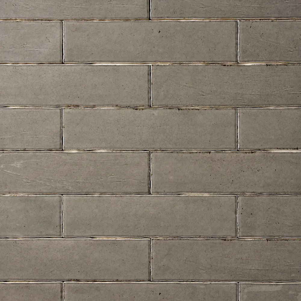San Fran Taupe Crackled 3x12 Ceramic Tile Glossy