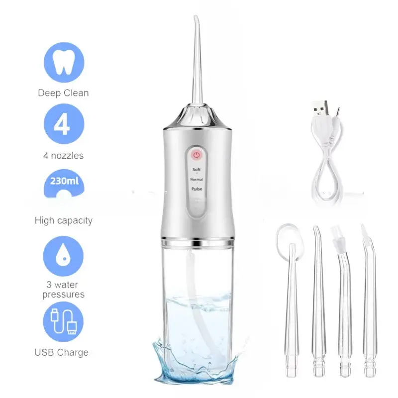 Electric Toothbrush Set with 3 Cleaning Heads, Multi-Functional Oral Care Tool, Cordless Tooth Cleaner, USB Rechargeable Design, Perfect Gift for Daily Home Use, Cordless Toothbrushes
