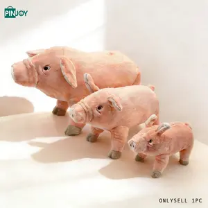Pig Plush Toy Figure, Cute Small Pig Stuffed Doll, Large Medium Small Sizes Available, Soft Fleece Desktop Decoration