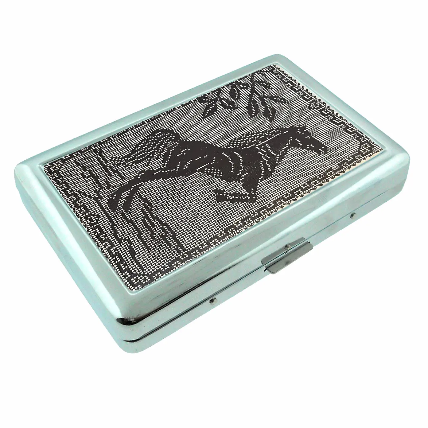 Horse Design Metal Case Wallet