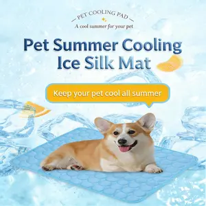 Pet Cooling Gel Ice Pad, Summer Pet Cool Sponge Mat, 1pcs Dog & Cat Cooling Pad, Cooling Effect, Non-Toxic, Ideal for Hot Weather