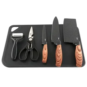 Oster Gunderson 6-Piece Black Stainless Steel Cutlery Set